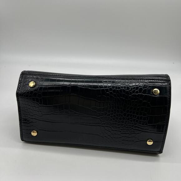 Attitudes by Renee Faux Crocodile Multi-Purpose Lunch Box Black Reptile - Picture 5 of 13